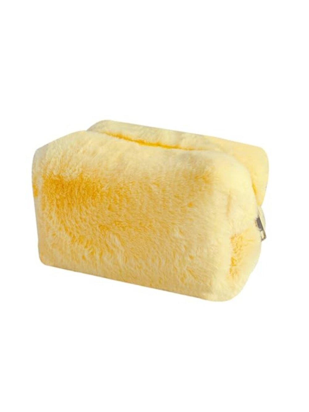 Plush Cosmetic Bag Small Makeup Pouch Checkered Travel Toiletry Bag